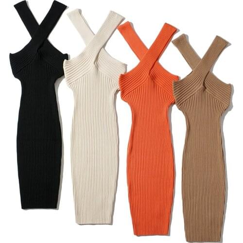 BRUSCREST Fashionable Knitted Dresses