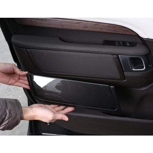 For Land Rover Discovery 5 2017-2021 Replacement Parts Carbon Fiber Car Interior Door Decoration Panel Cover Trim 4pcs