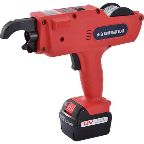 Electric Rebar Tying Machine Handheld Rechargeable Lithium Battery Rebar Binding Machine Automatic Rebar Tying Machine 12V 8-34