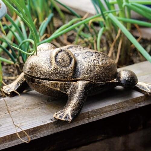 Creative cast iron frog Small object storage Desktop decoration ashtray Home crafts miniature figurines desk decoration