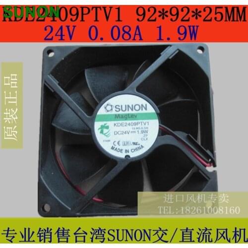 For Sunon fan KDE2409PTV1 9225 9CM 92 * 92 * 25MM 24V 1.9W cooler