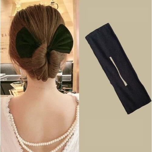 Deft Bun for Hair, Fashion Hair Bands Women Summer Wire Headband Classy Multicolor Cloth Clip, New Type Hair Braiding Tool