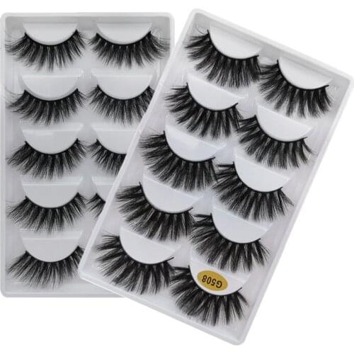 New 5 pairs false eyelashes natural mink eyelashes handmade 3d mink lashes dramatic false eyelash for maquiagem makeup faux cils