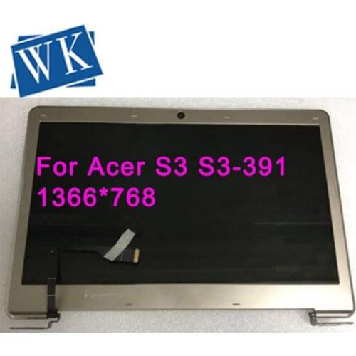 Original For Acer S3 S3-391 S3-951 MS2346 LCD Screen Display assembly B133XTF01.1 B133XW03 1366*768 100% tested Good working