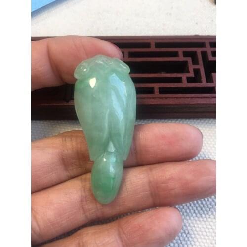 Natural Myanmar green jade pendant necklace jade hand-carved drop emerald necklaces jadeite jade jewelry necklace women