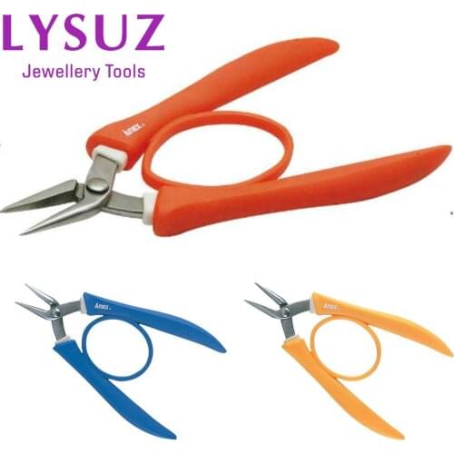 Stainless Steel Pliers With Rubber Grip 251/252/253 Jewelry Accessory Needle Nose Round Nose DIY Handmade Tools Anex