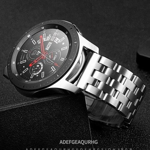 Galaxy watch band for samsung galaxy watch 3 45mm 41mm active 2 stainless steel strap gear s3 bands for huawei watch gt 2 pro