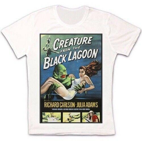 Creature From The Black Lagoon 50s Movie Retro Vintage Unisex T Shirt 2080 Top Tee For Sale Natural Cotton Tee Shirts