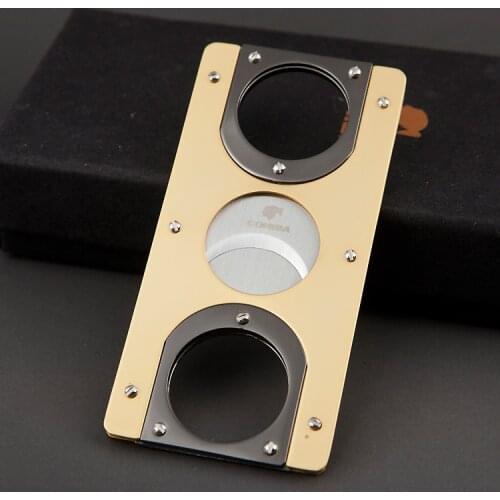 Stainless steel Cigar cutter cigar scissors metal cut gold color Gadget