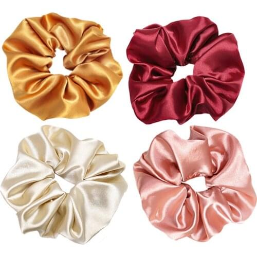 12pcs Boutique Oversize Scrunchie Hair Accessories Wholesale Girls Hair Ties Rope Silk Satin Hair bandsWomen