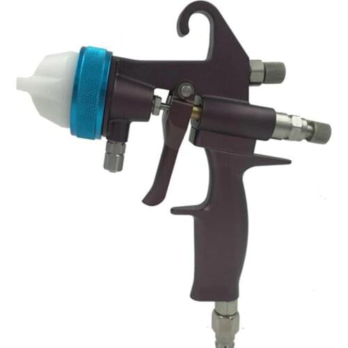 SAT1202 Nano Chrome PE Silver Paint Double Nozzle Spray Gun Painting Tools Dual Nozzle Painting Gun Chrome Paint