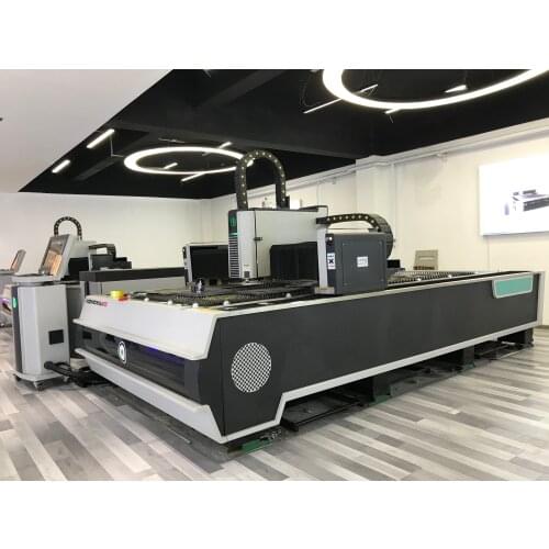 Metal cutting CNC 1000W fiber laser cutting machine with Raycus laser 1530