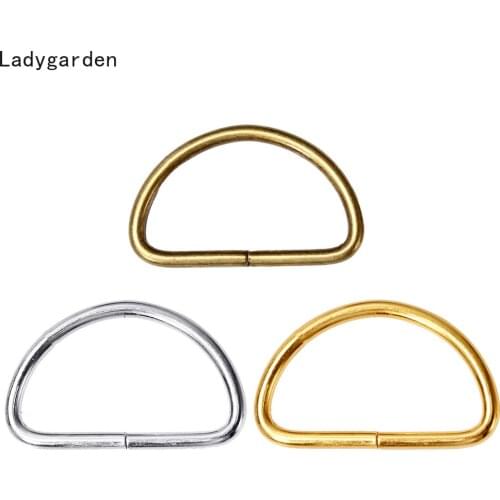 10PCS Vintage Metal D Ring Buckles Garment Clothes DIY Needlework Luggage Sewing Handmade Bag Purse 38/32/25/20/15/12/10mm