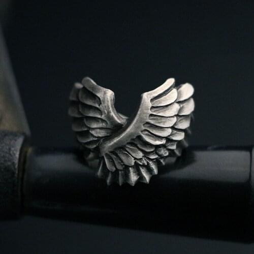 Flying Wings Freedom Angel Wings Ring Men Women Vintage Couple Rings Stainless Steel Classic Jewelry Accessories