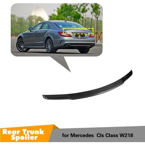 W218 Carbon Fiber Rear Frunk Spoiler Wing Lip For Mercedes-Benz CLS Class W218 Rear Spoiler 2012-2017