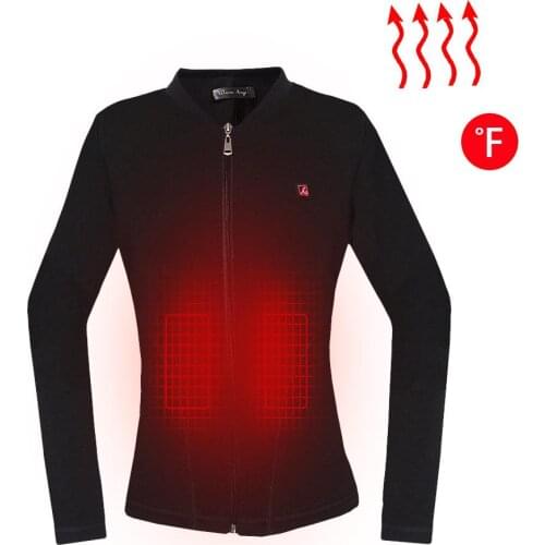 Female Heating Suit Electric Thermal Underwear Plus Velvet Jacket Shirt Electric Heated Jacket Heating Waistcoat USB Thermal