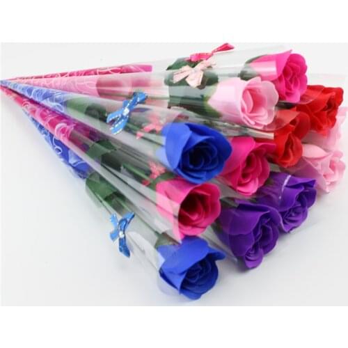 30PCS Roses Soap Flowers Romantic With Wedding Party Favors Rose Bath Body Soaps Flower For Valentines Day Mothers Day Gift