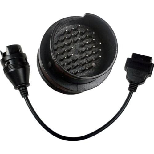 38 Pin Male to 16 Pin OBD2 Female Adapter Cable 40cm Connector Patch Cord Round Socket