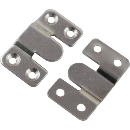 4sets 53x30mm Cold Rolled Steel 2mm Thickness Mirror Painting Hanger 3Type Connector Bracket