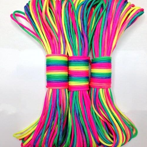 4mm Colorful Paracord Lanyard Rope 7 Strand Woven Cord Decor Craft for Climbing DIY Handmade Bracelet Accessories Home textiles