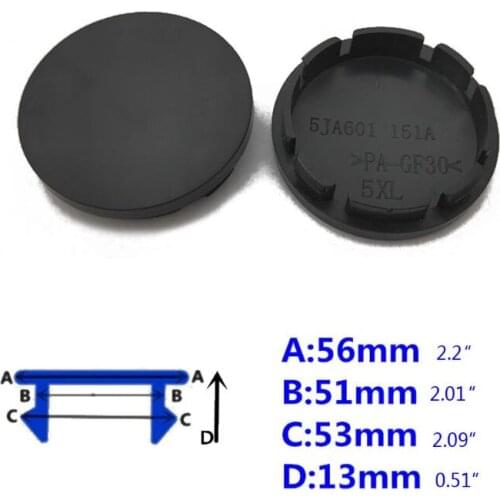 4pcs 56mm Car Wheel Center Hub Universal ABS Vehicle Tyre Tire Rim Cover 270E