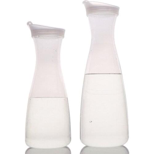 6pcs Wine Milk Drinking Cup Acrylic Juice Bottle Plastic Transparent Beverage Pot Water Bar Home Kitchen Restaurant 0.6L/1L/1.6