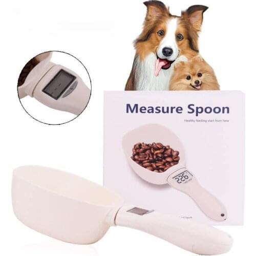 800g/1g Pet Food Scale Cup For Dog Cat Feeding Bowl Kitchen Scale Spoon Measuring Scoop Cup Portable With Led Display