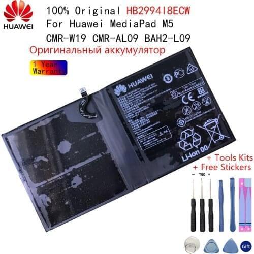 Huawei HB299418ECW Original Tablet Battery For Huawei MediaPad M5 /M5 Pro 10.8 CMR-AL09 CMR-W19 BAH2-L09 7500mAh