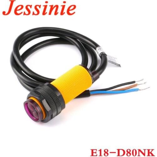 Smart Car Robot Infrared Obstacle Avoidance E18-D80NK Photoelectric Sensor 80CM Adjustable