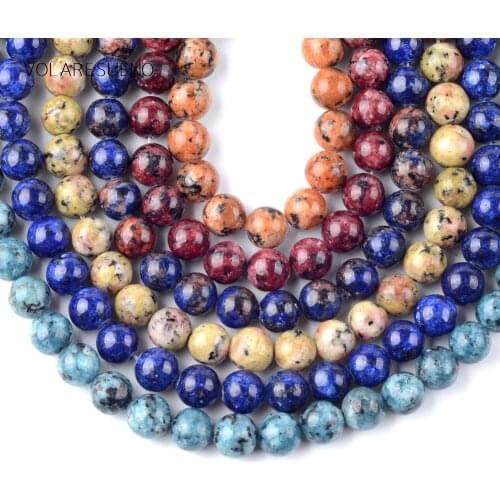 Natural Dalmation Jaspers Stone Flat Round Beads For Jewelry Making 8mm Charm Spacer Loose Beads Diy Bracelets Jewellery 15"