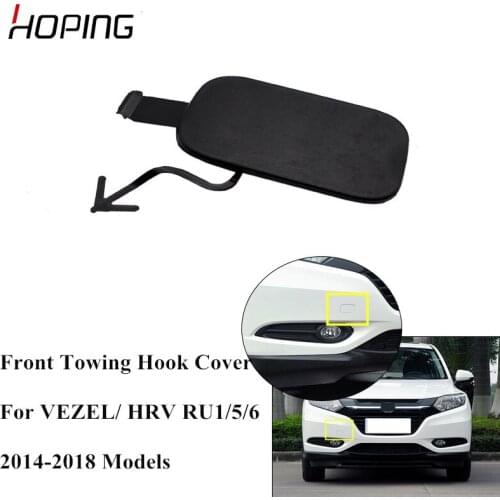 Hoping Front Bumper Towing Hook Cover Case Cap For HONDA VEZEL HRV HR-V 2014 2015 2016 2017 2018 Base Color 71104-T7A-000