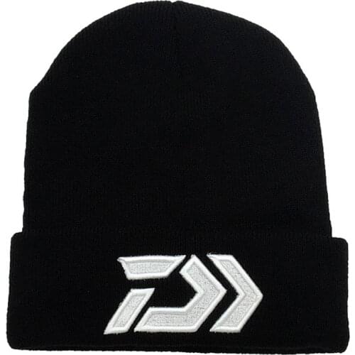 Daiwa Fishing Cap Warm Knitted Caps for Cold Weather Outdoor Windproof Thermal Knit Beanie Hat for Cycling Hiking Unisex