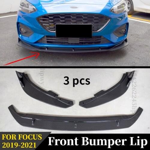 For Ford Focus ST Line MK4 2019 2020 2021 Front Bumper Lip Diffuser Bumper Spoiler Splitters Body Kit Protector Accessories