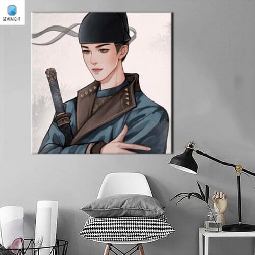 Chinese Style painting diy oil painting classic costume animation Traditional Chinese home decor digital paint by numbers