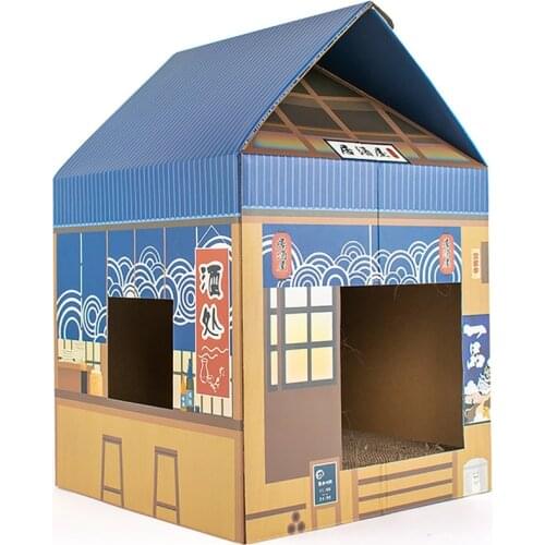 1Pc Cat Scratcher Cardboard Corrugated Funny Cat House Cat Scratching Lounge Bed Removable Cats Bed House Pet Product Cat Mat