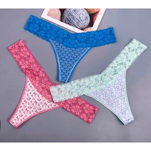 LACE Womens Sexy Thongs G-string Underwear Panties Briefs For Ladies T-back 6pcs/lot zhx13