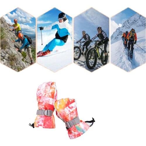 Mens and womens touch screen ski gloves thick non-slip waterproof plus velvet windproof warm riding motorcycle electric car