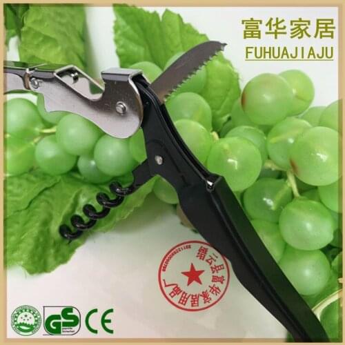 Wine Bottle Opener Hippocampus Knife Black Handle Black Diamond Iron Drill Plating Chrome-plated Teeth Promotional Items AT125