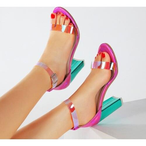 Sexy High Heels Women Shoes PVC Fetish Clear Heels Transparent Shoes Women Basic Pumps Sandals Ladies Slingbacks Plus Size 41 42