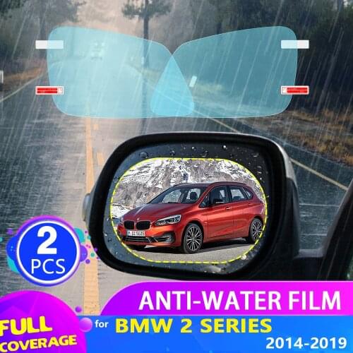 Car Rearview Mirror Film for BMW 2 Series F22 F45 218i 220i 228 2014~2019 2017 2018 Anti Fog Rainproof Sticker Accessories