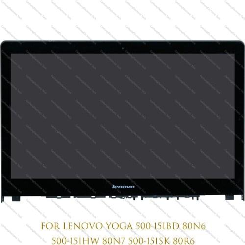 For Lenovo Yoga 500-15 Yoga 500-15IBD 80N6 Yoga 500-15ISK 80R6 Yoga 500-15IHW 80N7 LCD Display Touch Screen Assembly With Bezel