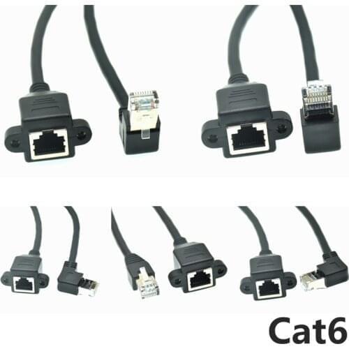 Cat 6e Network Extension Cable RJ45 5e Male to Female Screw Panel Mount Ethernet LAN cable 1ft 2ft 3ft 5ft 6ft 15ft 30cm 3M 1m