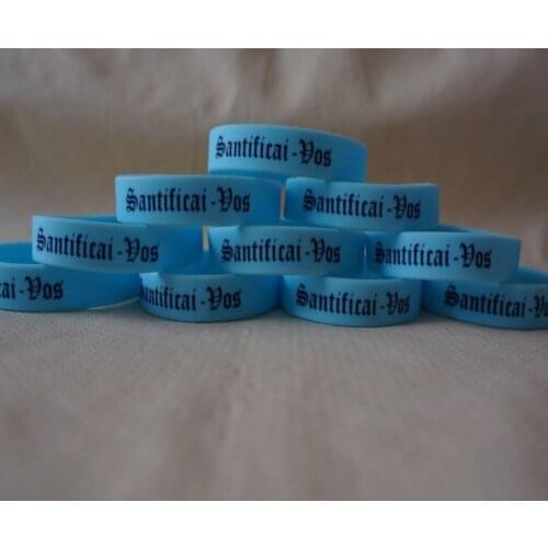 Discount!!Design Make any color silicone wristband, promotion gift, silicone bracelet, printed logo silicone bracelet 100pcs/lot