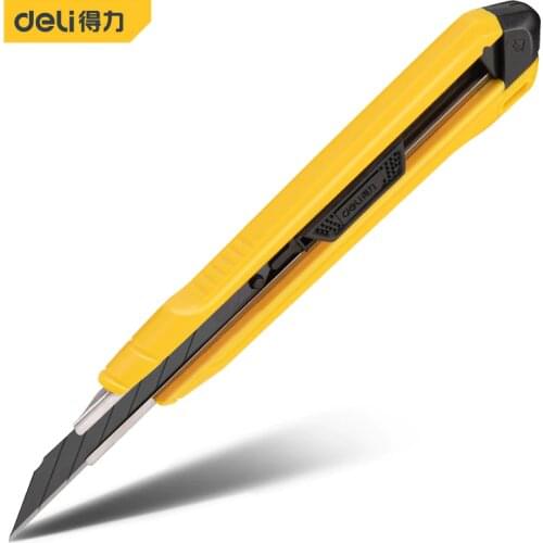 Deli DL009H Utility Knife With Plastic Handle Auto Lock Function Detachable Function Electrician Tools, Office Tools