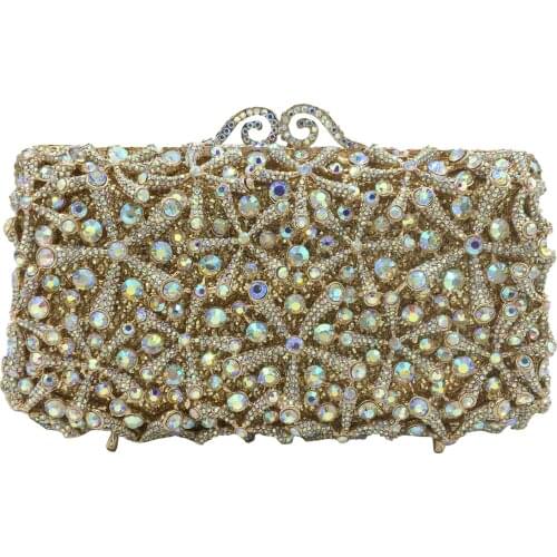 Bouotique De FGG Bling Flower Evening Bags and Clutches for Women Crystal Purses Bridal Diamond Handbags Party Dinner Clutch Bag