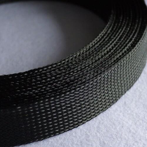 1M cable sleeve braided 60-100mm black Snakeskin mesh Wire Protecting PET Nylon Cable Sleeve wire mesh shock