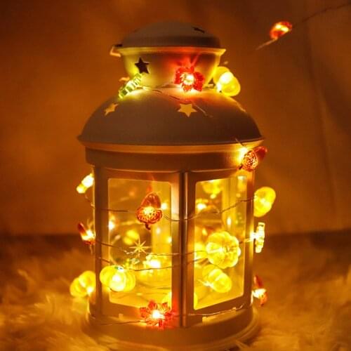 Behogar 20ft 40LED Maple Leaf Garland String Lights 100pcs Artificial Maple Leaves for Fall Thanksgiving Halloween Decorations