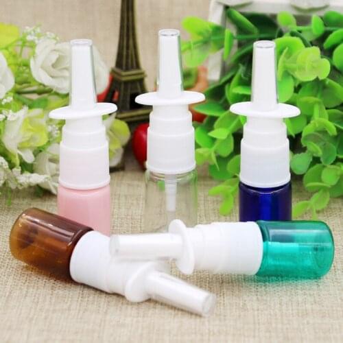 5ml Empty Plastic Nasal Spray Bottles Pump Sprayer Mist Nose Spray Refillable Bottle For Medical Packaging 20pcs/lot