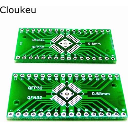 5Pcs Adapter plate QFN32 QFP32 SMD conversion DIP conversion board 0.8/0.65mm pitch