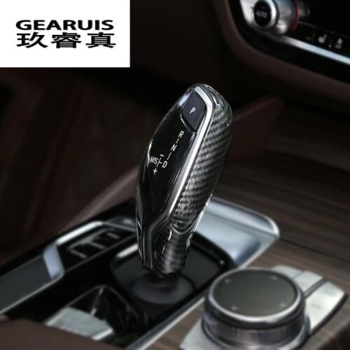 Car Styling automatic speed gear shift knob head covers Stickers For BMW 5 7 series G30 G38 G11 G12 X3 G01 trim Auto Accessories